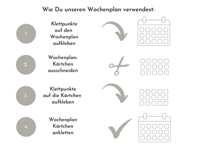 Personalisierter Wochenplan "Montessori Aquarell", für Kinder und Teenager, 246 Routine Bildkarten, Routineplan von Familie Nordstern