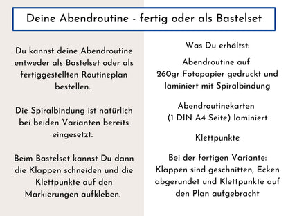 Abendroutine "Bauernhof" für Kinder, personalisiert, doppelseitig bedruckt, flexible Routine mit 20 Abendroutine Karten, mit Spiralbindung