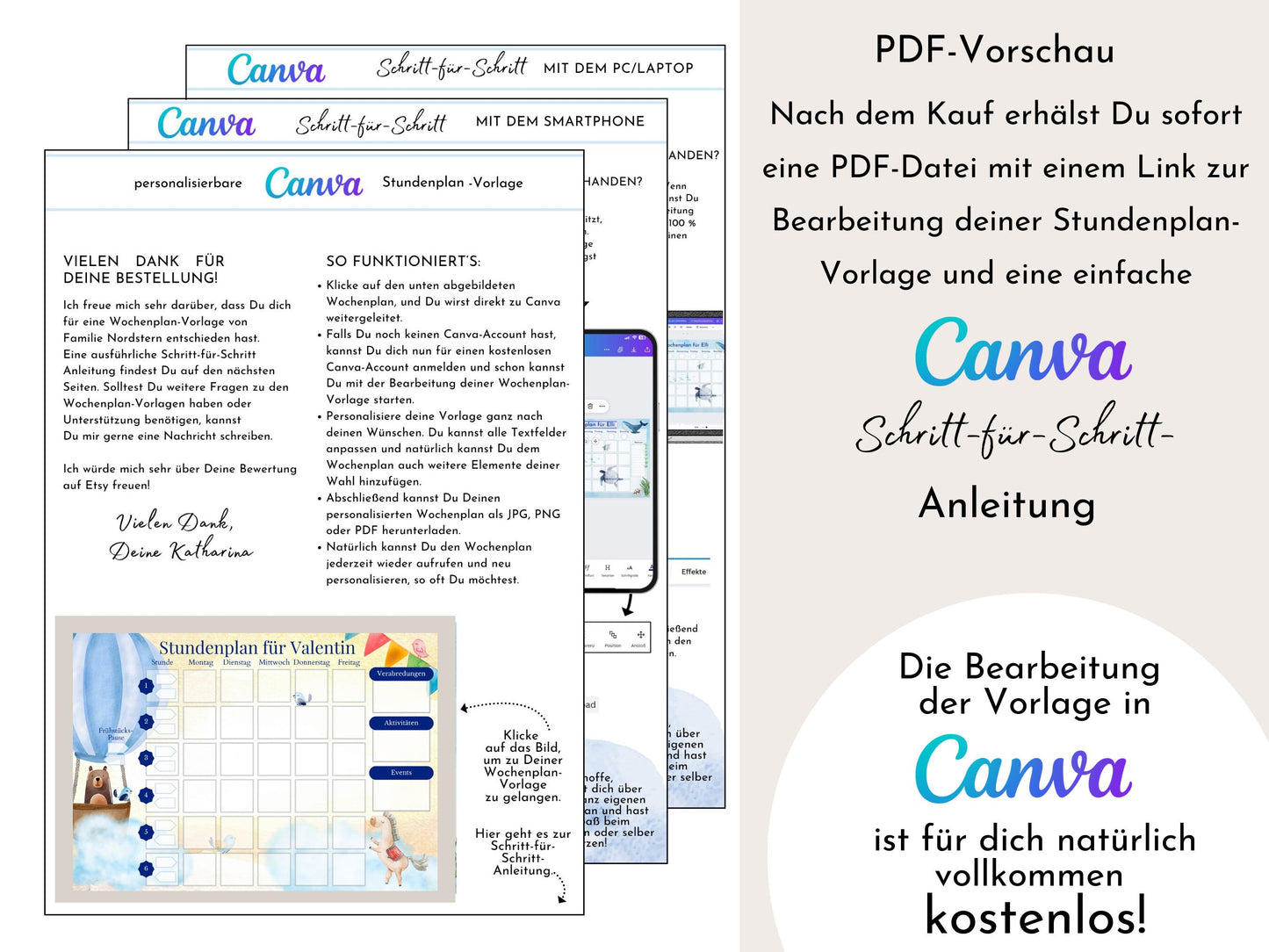 Grundschule Stundenplan mit Schulfach Bildkarten für Kinder, 70 Schulfachkarten zum Ausdrucken, Sofort-Download "Himmlisch"