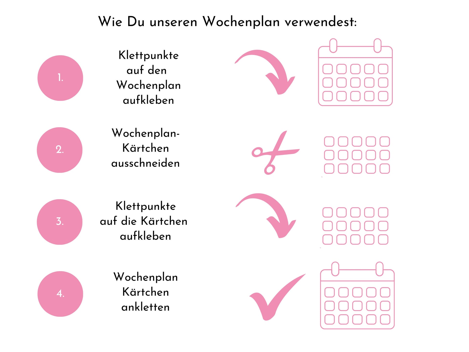 Personalisierter Wochenplan, Kinder und Teenager, 246 Wochenplan Karten, Klett laminiert magnetisch, Montessori Routineplan "Pastell Beeren"