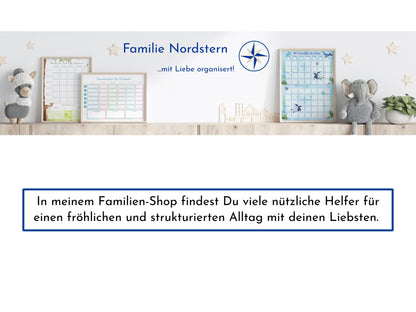 Routineplan für Schulkinder mit 48 Routine Karten, personalisiert, flexible Planung für den Schultag, fördert die Selbstständigkeit