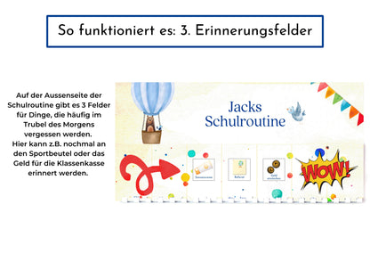 Routineplan für Schulkinder mit 48 Routine Karten, personalisiert, flexible Planung für den Schultag, fördert die Selbstständigkeit