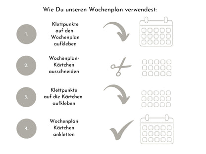 Personalisierter Wochenplan für Kinder mit 246 Routine Karten, laminiert und optional magnetisch, Routineplan "Milchstraße"