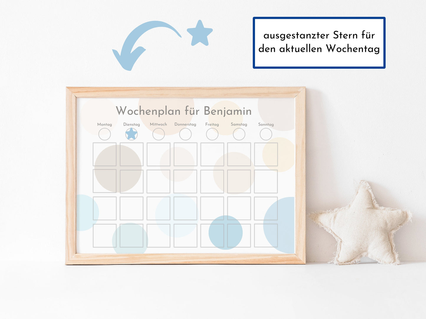 Magnetboard Wochenplan "Wasser und Sand" für Kinder und Teenager, 246 Routine Karten, Neodym-Magnete, Tagesplan für einen entspannten Alltag