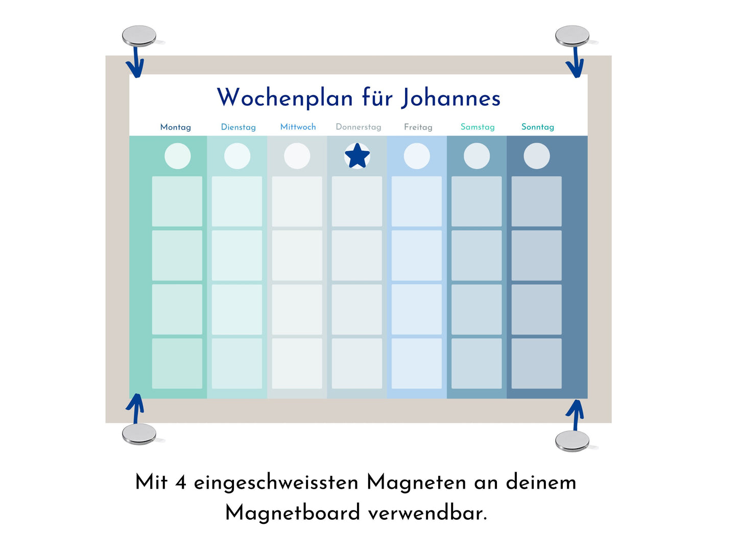 Personalisierter Wochenplan für Kinder und Teenager, 246 Routine Karten, laminiert magnetisch, Routineplan nach Montessori "Winter"