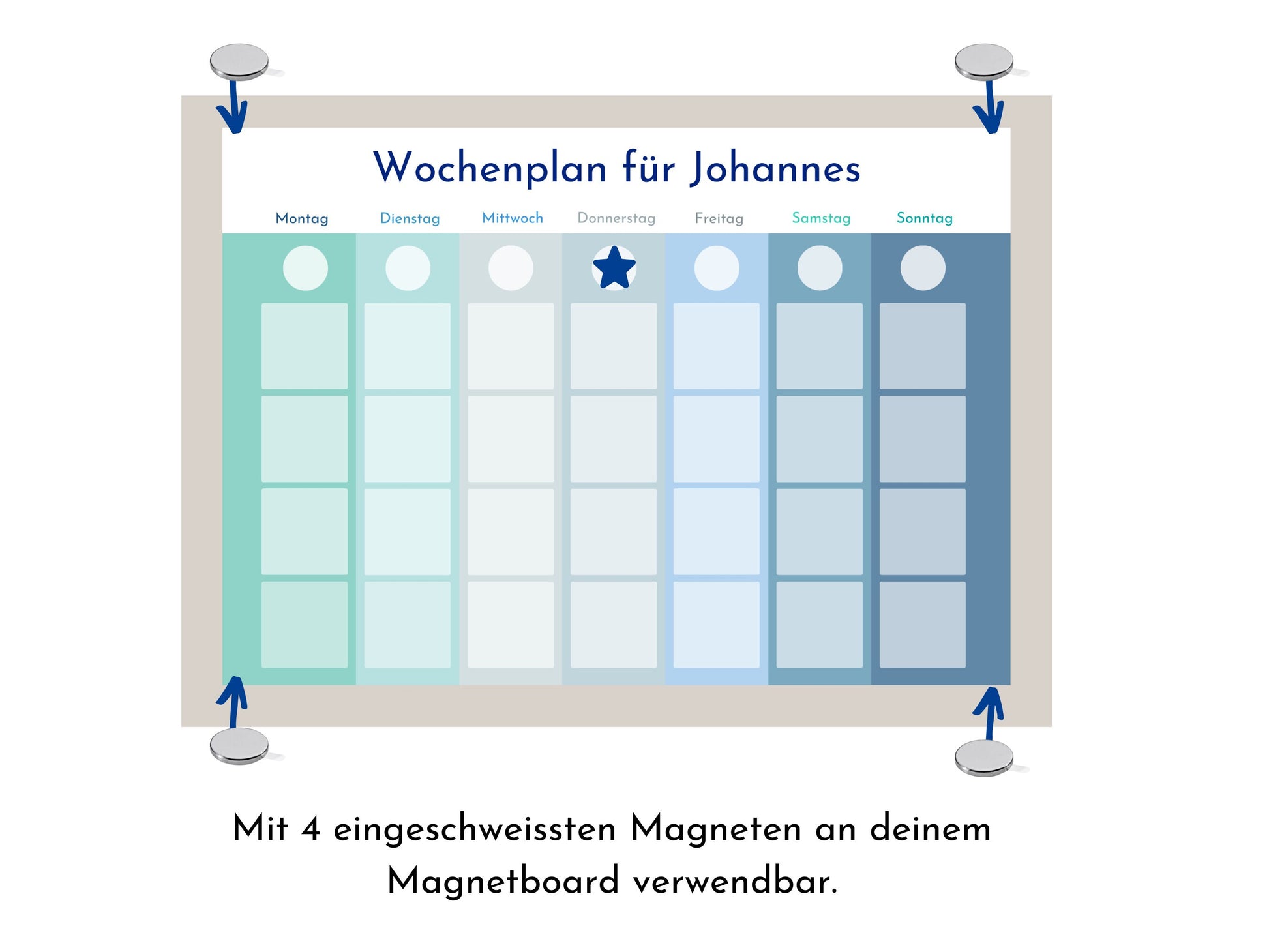 Personalisierter Wochenplan für Kinder und Teenager, 246 Routine Karten, laminiert magnetisch, Routineplan nach Montessori "Winter"