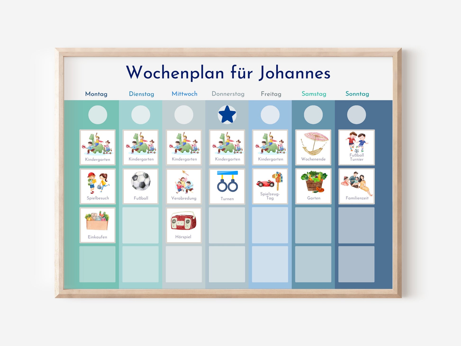 Personalisierter Wochenplan für Kinder und Teenager, 246 Routine Karten, laminiert magnetisch, Routineplan nach Montessori "Winter"