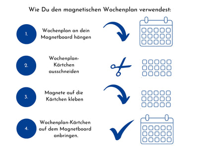 Personalisierter Wochenplan "Drache und Einhorn" für Kinder, 246 Routine Karten, Tagesplan mit 40-80 Magneten, Routineplan mit Bildkarten