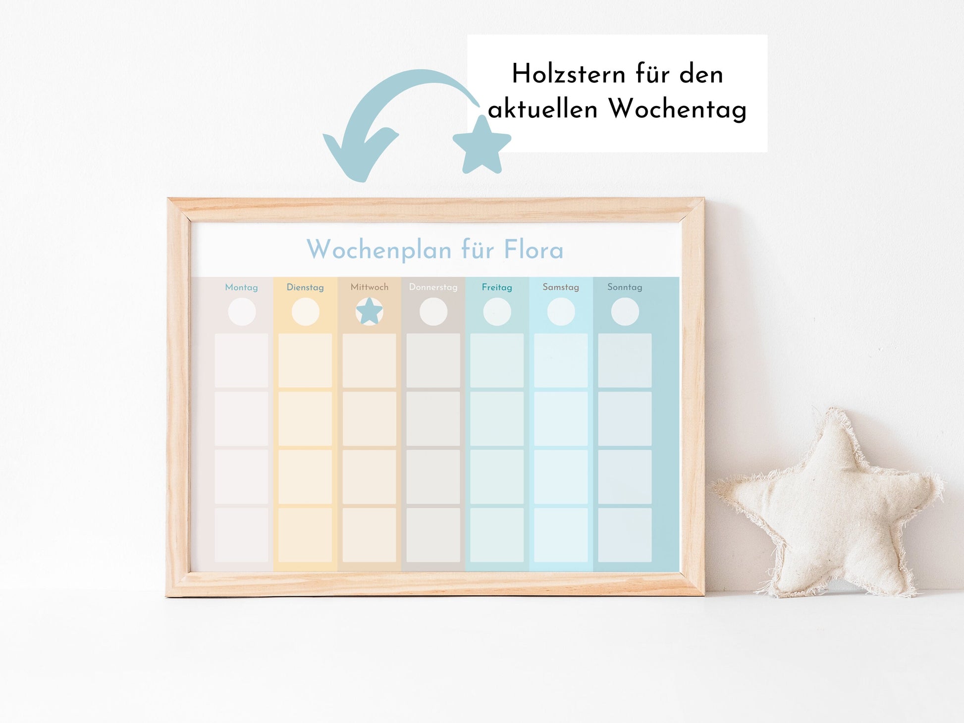 Personalisierter Wochenplan "Beach" für Kinder und Teenager, 246 Routine Karten, magnetisch, Montessori Routineplan von Familie Nordstern