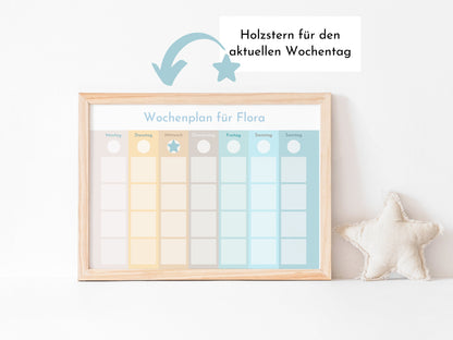 Personalisierter Wochenplan "Beach" für Kinder und Teenager, 246 Routine Karten, magnetisch, Montessori Routineplan von Familie Nordstern