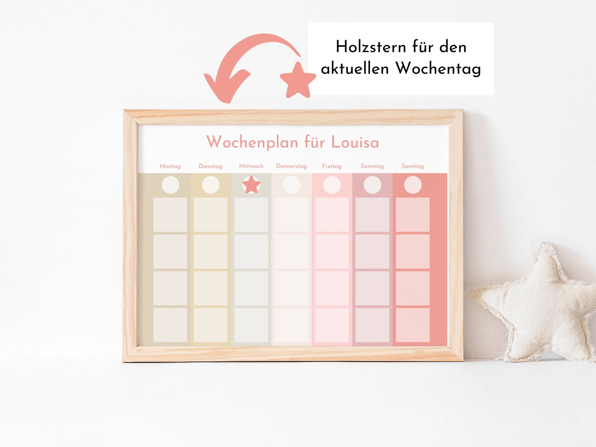 Personalisierter Wochenplan "Erdbeere und Haselnuss", 246 Routine Karten, laminiert magnetisch Klett, Routineplan für Kinder und Jugendliche