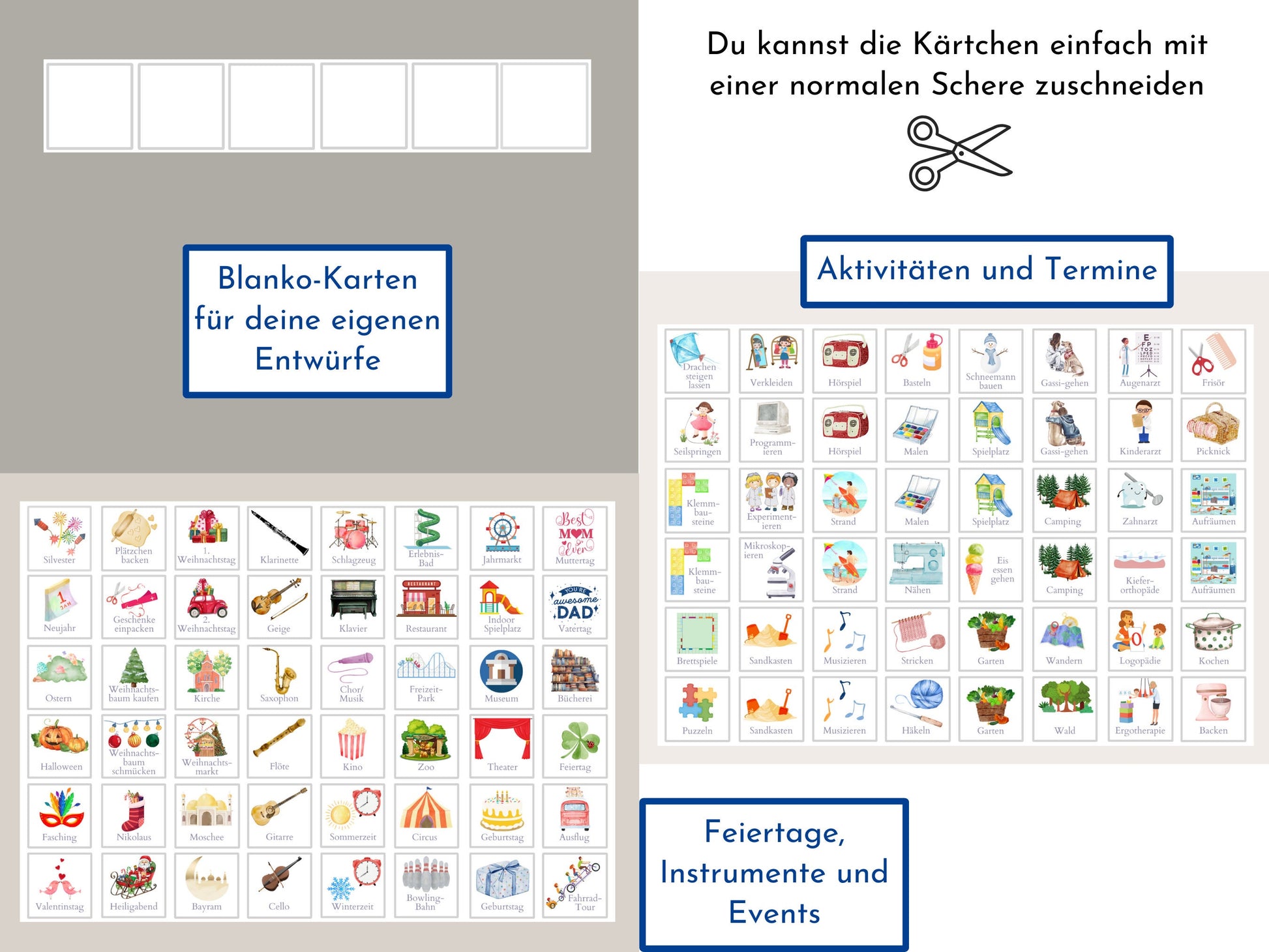 Wochenplan "Aquarium" mit Name personalisiert, 246 Routine Karten, laminiert magnetisch Klett, Routineplan für Kinder und Jugendliche