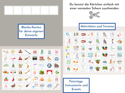 Wochenplan "Aquarium" mit Name personalisiert, 246 Routine Karten, laminiert magnetisch Klett, Routineplan für Kinder und Jugendliche