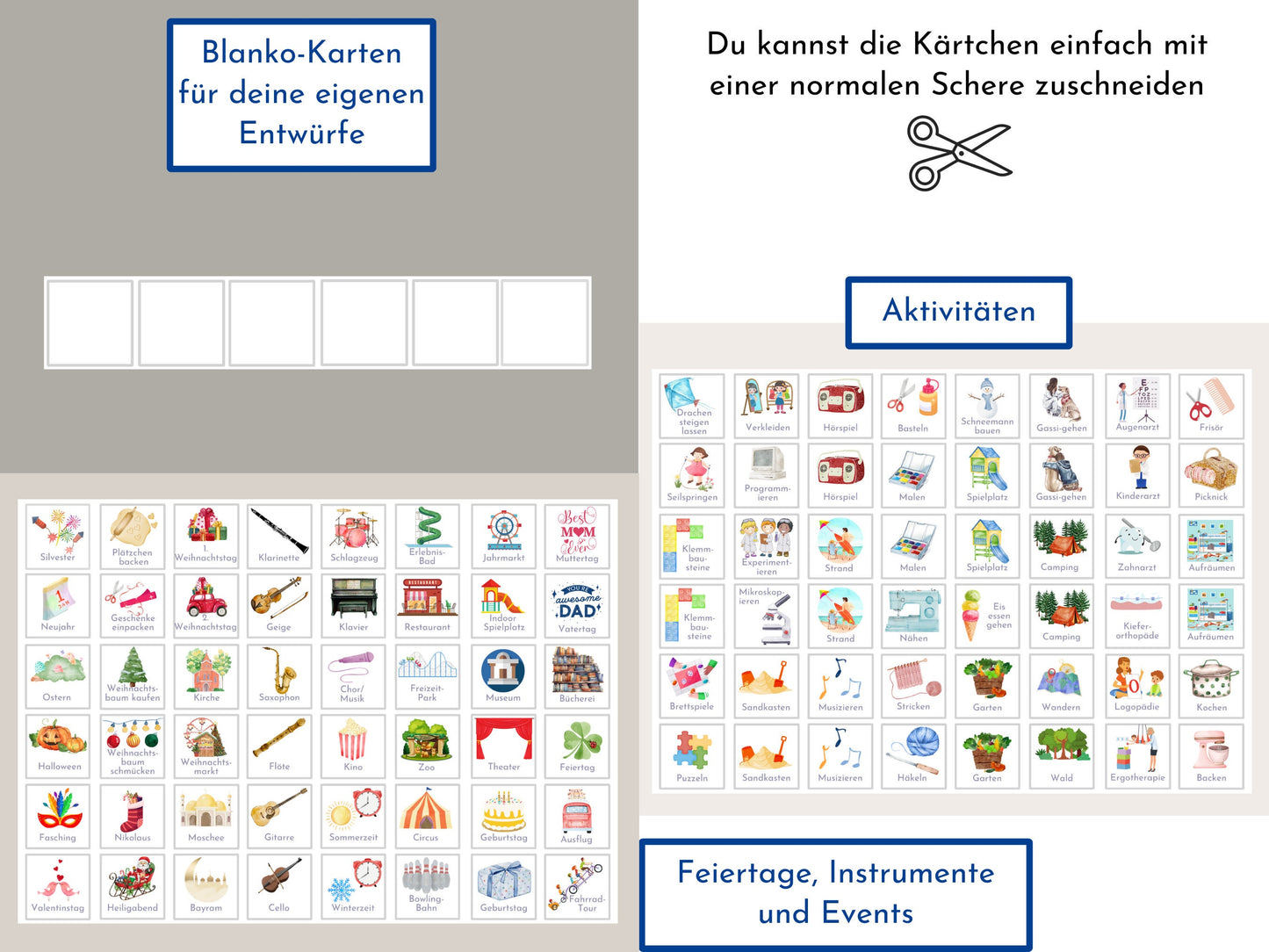 Personalisierter Wochenplan für Kinder und Teenager, 246 Wochenplan Karten, laminiert magnetisch, Klett, Geburtstag Geschenk Farben "Beach"