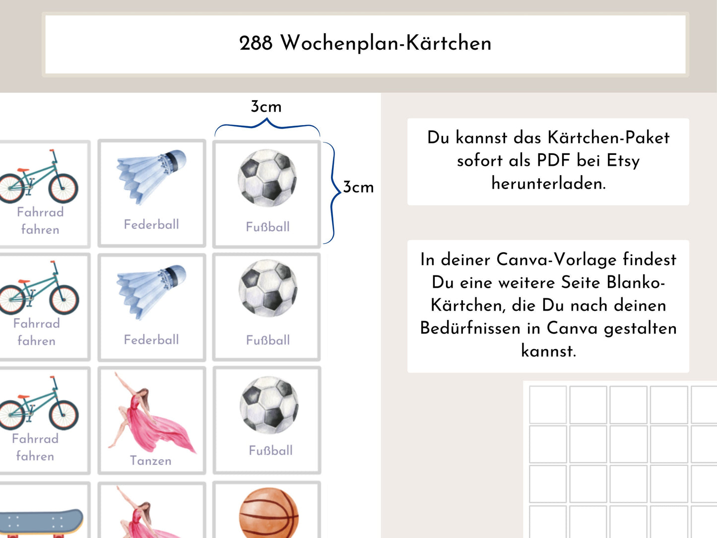 Wochenplan "Bauernhof" für Kinder, 288 Routine Karten, Canva-Vorlage und PDF Sofort-Download, Routineplan nach Montessori