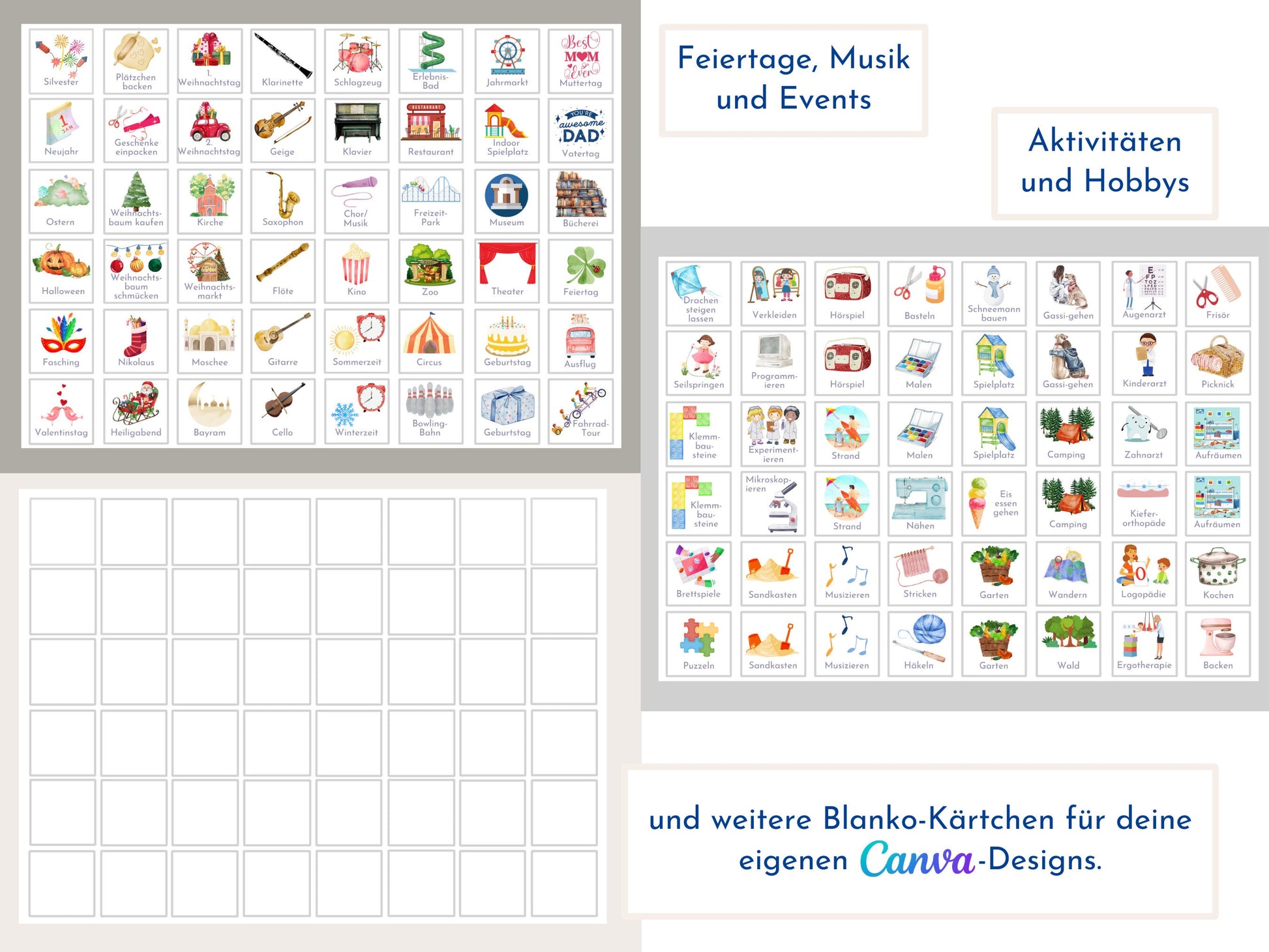 Wochenplan "Bauernhof" für Kinder, 288 Routine Karten, Canva-Vorlage und PDF Sofort-Download, Routineplan nach Montessori