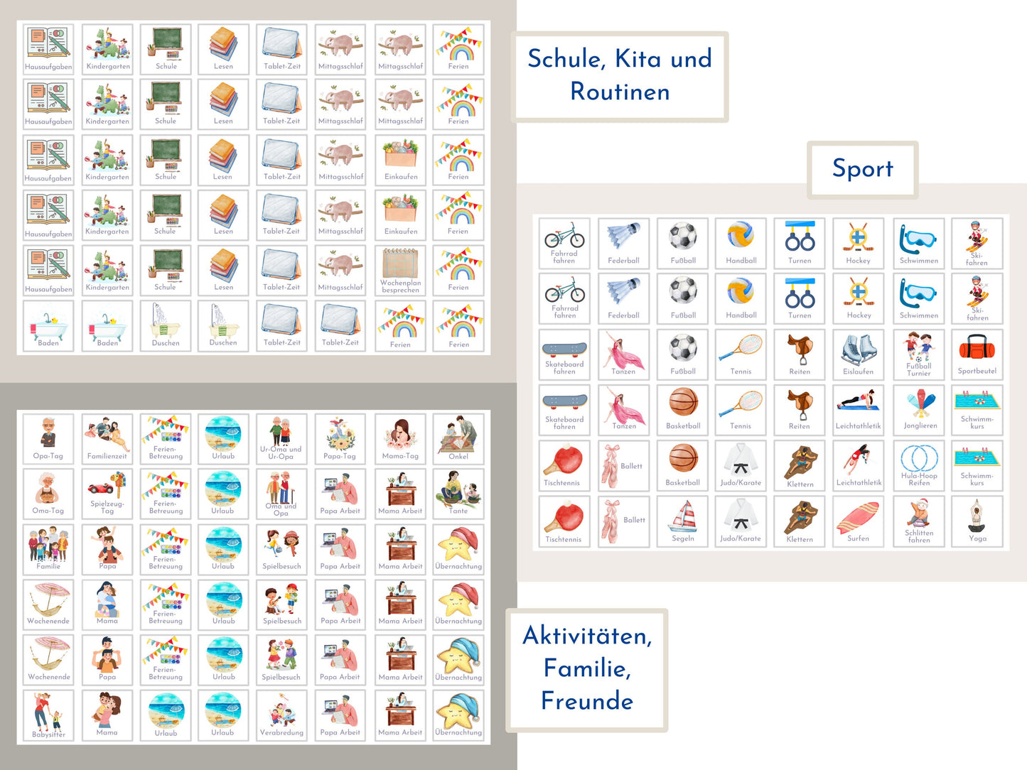 Wochenplan "Bauernhof" für Kinder, 288 Routine Karten, Canva-Vorlage und PDF Sofort-Download, Routineplan nach Montessori