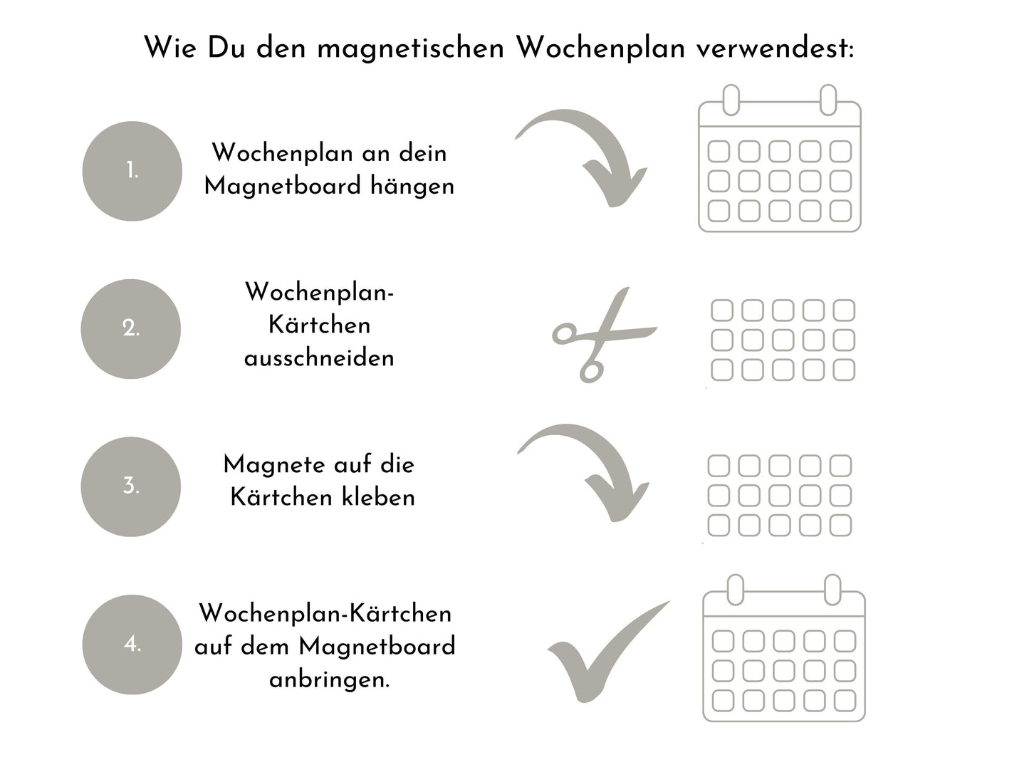 Magnetboard Wochenplan "Traum" personalisiert für Kinder, 246 Routine Karten, Neodym-Magnete, Montessori Routineplan von Familie Nordstern