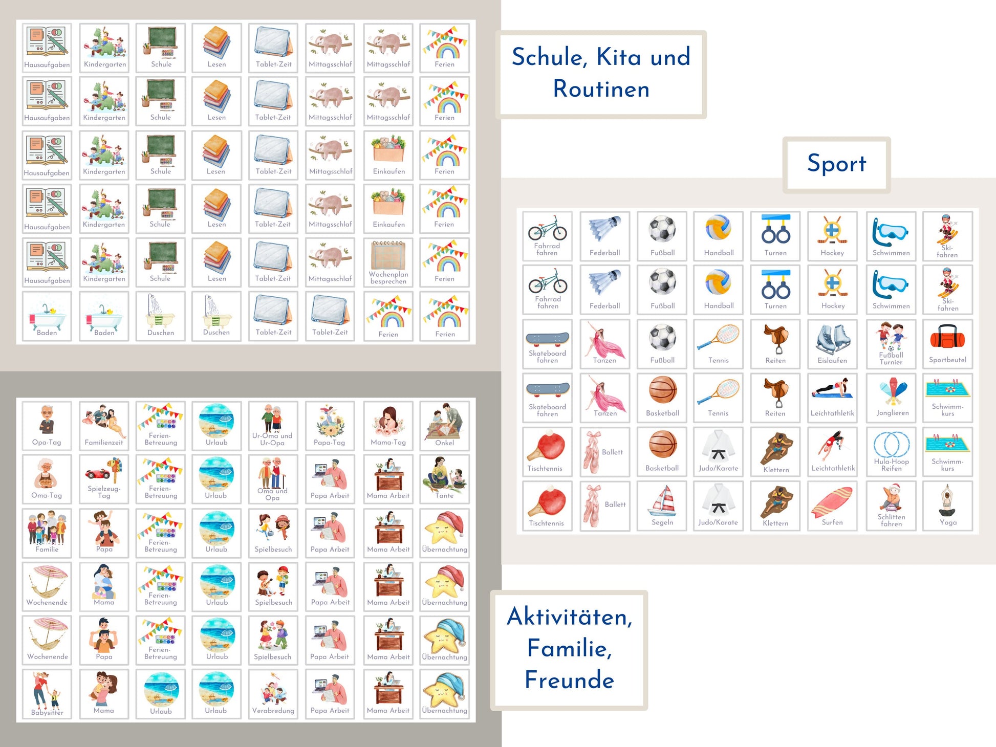 Wochenplan "Boho" für Kinder, 288 Routine Karten, Canva-Vorlage und PDF Sofort-Download, Routineplan nach Montessori von Familie Nordstern