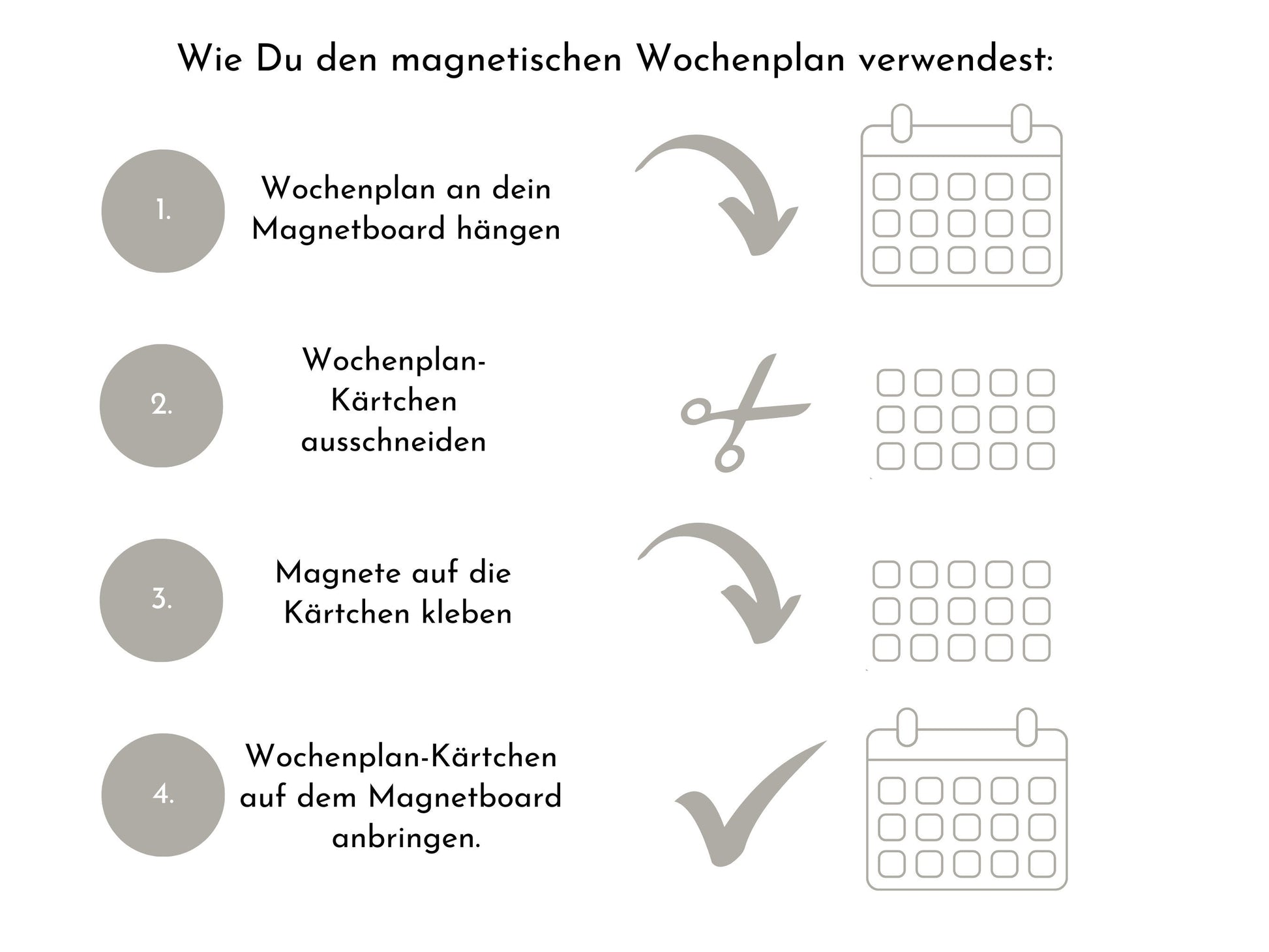 Magnetboard Wochenplan "Fantasie" personalisiert für Kinder und Teenager, 246 Routine Karten, Neodym-Magnete, Montessori Routineplan