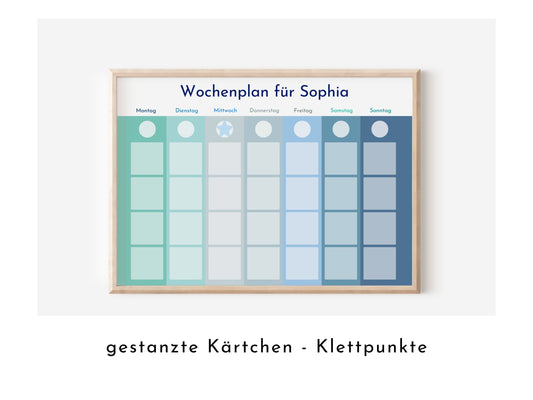 Personalisierter Wochenplan für Kinder und Teenager, 246 Routine Karten, laminiert magnetisch, Routineplan nach Montessori "Winter"