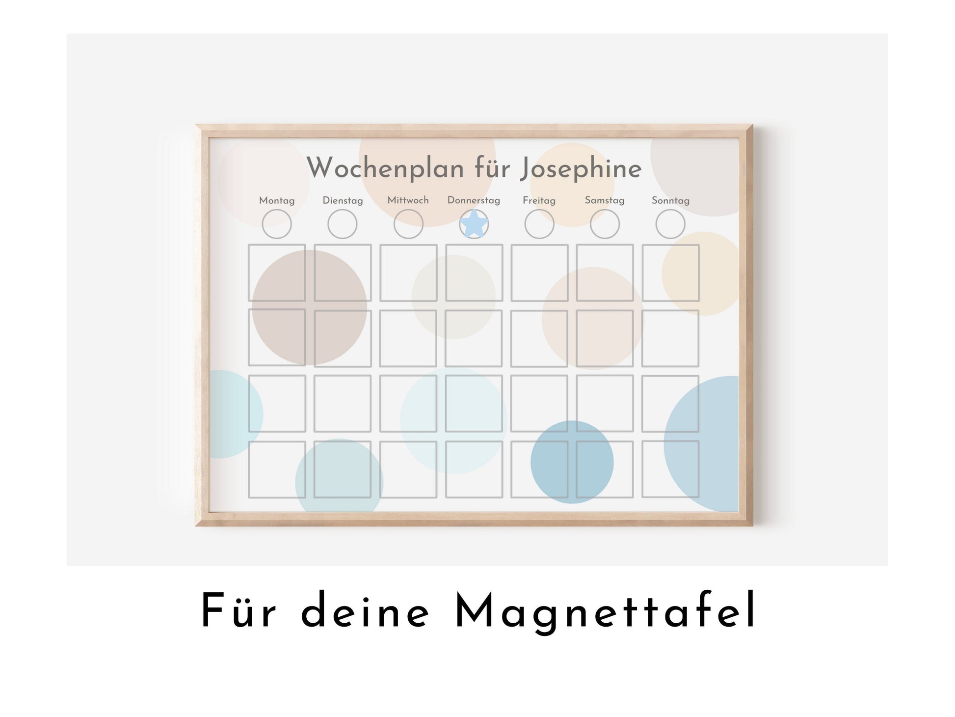 Magnetboard Wochenplan "Wasser und Sand" für Kinder und Teenager, 246 Routine Karten, Neodym-Magnete, Tagesplan für einen entspannten Alltag