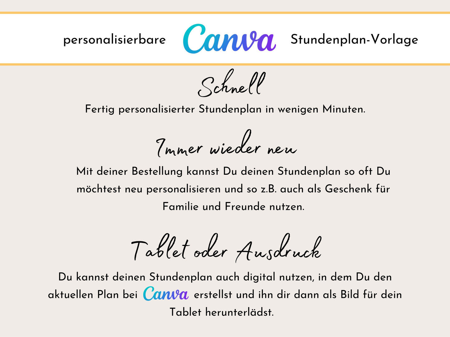 Stundenplan mit Namen personalisierbar I Tagesplan Schule Sofort-Download I Kinder Geburtstag Geschenk I Stundenplan DIN A4 I Schulanfang