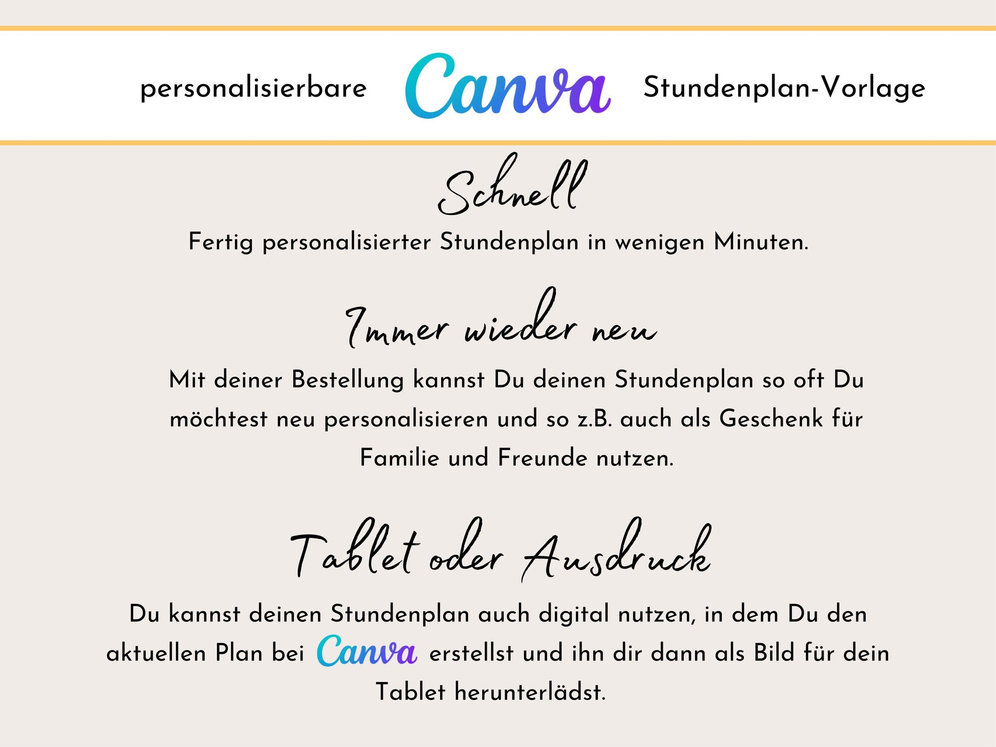 Stundenplan mit Namen personalisierbar I Tagesplan Schule Sofort-Download I Kinder Geburtstag Geschenk I Stundenplan DIN A4 I Schulanfang