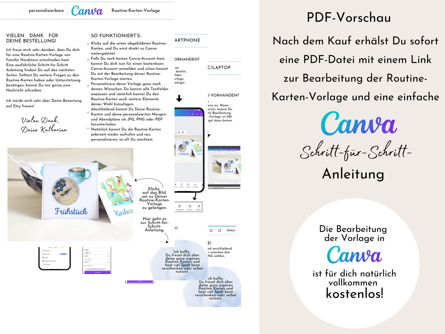 42 Kinder Routine Karten, PDF Sofort-Download, personalisierbar Morgen- und Abendroutine Plan für einen harmonischen Tagesablauf Kleinkinder